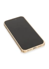 BFS  iPhone 14 Pro Kılıf Metal Bumper Magneticsafe Kapak - Gold
