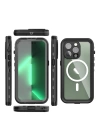 BFS  iPhone 14 Pro Kılıf Red Pepper Magneticsafe Su Geçirmez Kılıf - Siyah-Gri