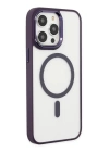 BFS  iPhone 14 Pro Kılıf Room Magneticsafe Silikon - Derin Mor