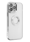 BFS  iPhone 14 Pro Kılıf Slot Silikon - Gümüş