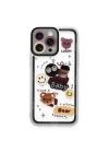 BFS  iPhone 14 Pro Kılıf Sweet Desenli Silikon Kapak - Sarı