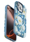 BFS  iPhone 14 Pro Max Flower Series Magsafe Kapak - Mavi