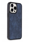 BFS  iPhone 14 Pro Max Kılıf Aras Deri Kapak - Lacivert