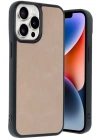 BFS  iPhone 14 Pro Max Kılıf Aras Deri Kapak - Pudra