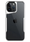 BFS  iPhone 14 Pro Max Kılıf Boyi Silikon Kapak - Gümüş