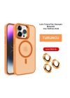 BFS  iPhone 14 Pro Max Kılıf Flet Lens Magsafe Kapak - Turuncu
