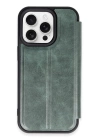 BFS  iPhone 14 Pro Max Kılıf Flip Cover - Koyu Yeşil