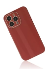 BFS  iPhone 14 Pro Max Kılıf Glass Kapak - Bordo