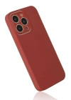 BFS  iPhone 14 Pro Max Kılıf Glass Kapak - Bordo