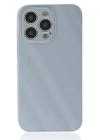 BFS  iPhone 14 Pro Max Kılıf Glass Kapak - Sky Blue