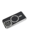 BFS  iPhone 14 Pro Max Kılıf Joke Simli Magneticsafe Kılıf - Gri