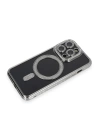 BFS  iPhone 14 Pro Max Kılıf Joke Simli Magneticsafe Kılıf - Gri