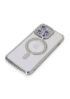BFS  iPhone 14 Pro Max Kılıf Joke Simli Magneticsafe Kılıf - Gümüş