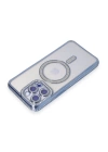 BFS  iPhone 14 Pro Max Kılıf Joke Simli Magneticsafe Kılıf - Mavi