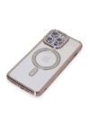 BFS  iPhone 14 Pro Max Kılıf Joke Simli Magneticsafe Kılıf - Pembe