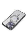BFS  iPhone 14 Pro Max Kılıf Joke Simli Magneticsafe Kılıf - Siyah