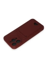 BFS  iPhone 14 Pro Max Kılıf Kelvin Kartvizitli Silikon - Bordo