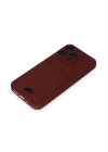 BFS  iPhone 14 Pro Max Kılıf Kelvin Kartvizitli Silikon - Bordo
