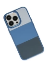 BFS  iPhone 14 Pro Max Kılıf King Kapak - Açık Mavi-Lacivert
