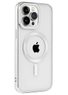 BFS  iPhone 14 Pro Max Kılıf Kronos Magsafe Kapak - Gümüş