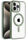 BFS  iPhone 14 Pro Max Kılıf Kronos Magsafe Kapak - Koyu Yeşil