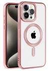 BFS  iPhone 14 Pro Max Kılıf Kronos Magsafe Kapak - Rose Gold