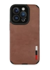 BFS  iPhone 14 Pro Max Kılıf Loop Deri Silikon - Kahverengi