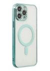 BFS  iPhone 14 Pro Max Kılıf Magneticsafe Lazer Silikon - Haki Yeşil