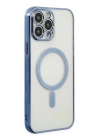 BFS  iPhone 14 Pro Max Kılıf Magneticsafe Lazer Silikon - Sierra Blue