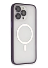 BFS  iPhone 14 Pro Max Kılıf Martin Lens Magneticsafe Kapak - Derin Mor