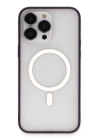 BFS  iPhone 14 Pro Max Kılıf Martin Lens Magneticsafe Kapak - Derin Mor