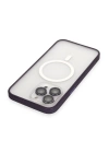 BFS  iPhone 14 Pro Max Kılıf Martin Lens Magneticsafe Kapak - Derin Mor