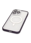 BFS  iPhone 14 Pro Max Kılıf Martin Lens Magneticsafe Kapak - Derin Mor
