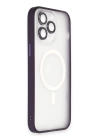 BFS  iPhone 14 Pro Max Kılıf Martin Lens Magneticsafe Kapak - Derin Mor