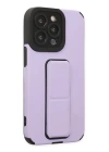 BFS  iPhone 14 Pro Max Kılıf Mega Standlı Silikon - Lila