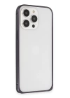 BFS  iPhone 14 Pro Max Kılıf Metal Bumper Magneticsafe Kapak - Derin Mor