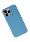 BFS  iPhone 14 Pro Max Kılıf Nano içi Kadife Silikon - Mavi