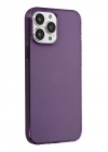 BFS  iPhone 14 Pro Max Kılıf Pc Sert Şeffaf Kapak - Mor