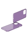BFS  iPhone 14 Pro Max Kılıf Pc Sert Şeffaf Kapak - Mor