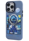 BFS  iPhone 14 Pro Max Kılıf Prada Desenli Kapak - Prada Mavi - 1
