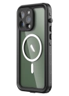 BFS  iPhone 14 Pro Max Kılıf Red Pepper Magneticsafe Su Geçirmez Kılıf - Siyah-Gri