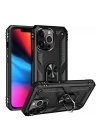 BFS  iPhone 14 Pro Max Kılıf Sofya Yüzüklü Silikon Kapak - Siyah