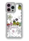 BFS  iPhone 14 Pro Max Kılıf Sweet Desenli Silikon Kapak - Açık Mavi
