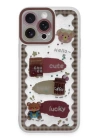BFS  iPhone 14 Pro Max Kılıf Sweet Desenli Silikon Kapak - Şeffaf