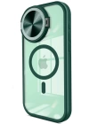 BFS iPhone 14 Pro Max Kılıf Teleskop Lens Magsafe Silikon Kapak - Koyu Yeşil