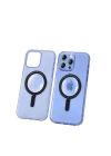 BFS  iPhone 14 Pro Max Kılıf Zoom Standlı Silikon - Sierra Blue