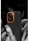 BFS  iPhone 14 Pro Max Orange Karbon Magsafe Kapak - Turuncu