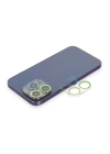 BFS  iPhone 14 Pro Max Renkli Kamera Lens Koruma Cam - Yeşil-Sarı
