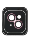 BFS iPhone 14 PVD Metal Kamera Lens - Pembe