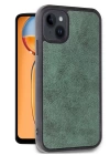 BFS  iPhone 15 Kılıf Aras Deri Kapak - Koyu Yeşil